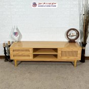 تصویر میز تلویزیون مدل حصیری میز ایرانیان کد 152 