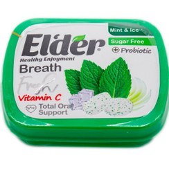 تصویر قرص خوشبو کننده دهان پروبیوتیک نعناع یخ الدر MINT & ICE MOUTH FRESHENER ELDER 