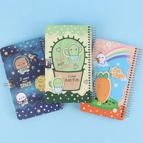 تصویر دفتر خاطرات سیمی 150 برگ طرح فانتزی سویل کد 702 Sevil Diary Notebook