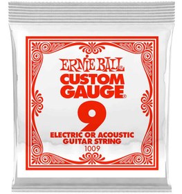 تصویر Ernie Ball Plain Steel Electric Or Acoustic Guitar Strings .009 