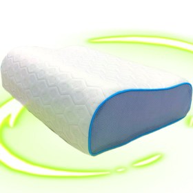 تصویر بالش طبی مموری فوم موج XL تنفسی Breathable wave XL memory foam medical pillow