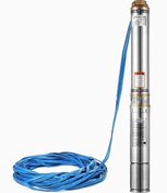 تصویر شناور ۱۴۴ متری ۱/۴_۱ اینچ ۲ اسب تکفاز برونل 15 متر کابل بلند 4SDM4/18-1.5(SH+T) | پمپ استیل کامل 1.25 اینچ کابل بلند تک فاز 