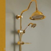 تصویر علم دوش یونیورست مدل شیپوری رنگ طلایی 