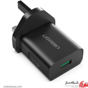 تصویر شارژر 18 وات USB یوگرین مدل CD122 UGREEN USB-A QC 3.0 18W Charger CD122