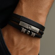 تصویر دستبند چرمی طرح رولکس‌بند 