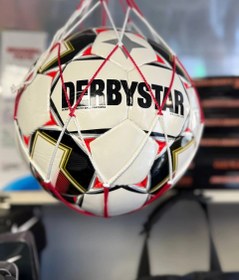 تصویر توپ فوتبال و فوتسال derbystar رویه کره ای - هفت رنگ / فوتسال 