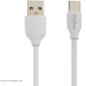 تصویر شارژر دیواری 18 وات پرووان مدل PWC520 به همراه کابل تبدیل USB-C سفید شارژر موبایل پرووان