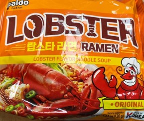 تصویر نودل کره ای طعم لابستر پالدو 
