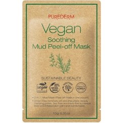 تصویر ماسک لایه بردار وگن مدل گل رز PUREDERM ا VEGAN SOOTHING MUD PEEL-OFF Mask VEGAN SOOTHING MUD PEEL-OFF Mask