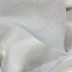 تصویر پرده حریر کرپ رنگ سفید 