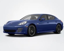 تصویر کفپوش چرمی پنج بعدی پورشه پانامرا مدل ۲۰۱۰ الی ۲۰۱۴ - طوسی دوخت طوسی / ست کامل (اتاق + صندوق + لوگو ) 