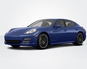 تصویر کفپوش چرمی پنج بعدی پورشه پانامرا مدل ۲۰۱۰ الی ۲۰۱۴ - طوسی دوخت طوسی / ست کامل (اتاق + صندوق + لوگو ) 