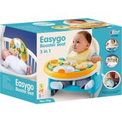 تصویر صندلی غذا کودک پرتابل 3 در 1 صورتی ایزیگو Easygo 