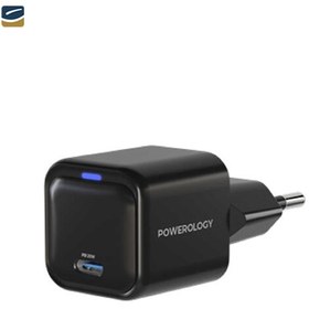 تصویر شارژر دیواری گان 20 واتی پاورولوژی مدل Powerology Pwcuqc015 Powerology wall charger pwcuqc015