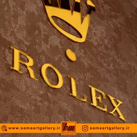 تصویر ساعت دیواری فانتزی طرح تاج ROLEX 