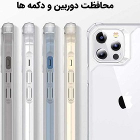 تصویر قاب گوشی Iphone 11 آیفون طرح ژله ای شفاف بی رنگ ایربگ دار کپسولی محافظ لنزدار 