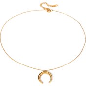 تصویر گردنبند طرح ماه روکش طلا 