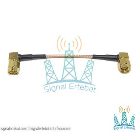 تصویر کابل پیگتیل RG316 با کانکتورهای SMA نری نود درجه 