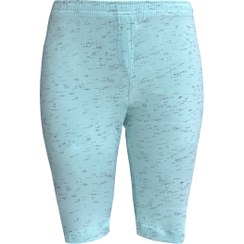 تصویر شلوارک راحتی زنانه آریان نخ باف مدل 2956 رنگ فیروزه ای 