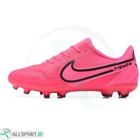 تصویر کفش فوتبال نایک تمپو طرح اصلی Nike Tiempo Legend 9 Elite FG Pink Black 