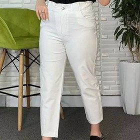 تصویر شلوار زنانه کتان مام استایل سایز ۳۶ الی ۴۸ قد ۹۰ 