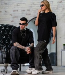 تصویر تیشرت بیسیک مردانه زارا یقه گرد نخ پنبه سایز XL 