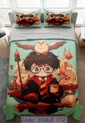 تصویر روتختی مخمل هری پاتر پسرانه - عرض 90 / ارتفاع 25 / لحاف یک تیکه دوختدار bedspread