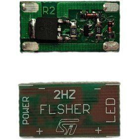 تصویر فلاشر تک کانال 2 هرتز 6 آمپر 28-6 ولت DC LED Flasher 1 channel-2A 6-28 Volt