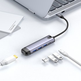 تصویر هاب 5 پورت Type C مک دودو Mcdodo HU-7750 5 in 1 USB-C HUB USB3.0 HDMI 4K 