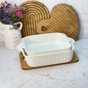 تصویر تابه وانسل مربع جدید جنس سرامیک فر و مایکروفری