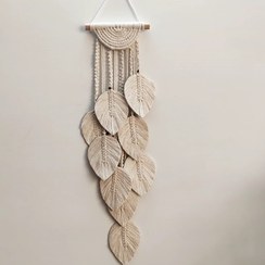 تصویر دیوارکوب 9برگ مکرومه 