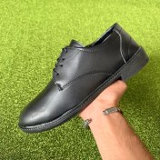 تصویر کفش کالج بند دار مشکی 