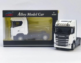 تصویر تریلی فلزی اسکانیا تک محور جعبه دار 