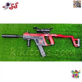 تصویر تفنگ و مسلسل ساچمه ای تیر ژله ای و رگباری اسباب بازی مدل ددپول VECTOR GUN F930E 