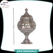 تصویر شکلات خوری تک پایه مسی مدل فضلی سایز 2 کروم 