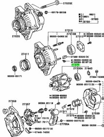 تصویر 27330-64570 - آرمیچر دینام corolla 90-92 Toyota Corolla 1990–1992 Alternator Armature (Rotor) – OEM 27330‑64570