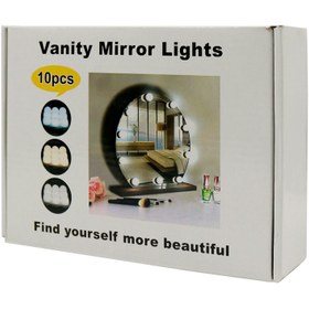 تصویر ریسه دور آینه ۱۰ لامپ Vanity Mirror Lights 2.7m USB ا Vanity Mirror Lights 10 Lamp Vanity Mirror Lights 10 Lamp