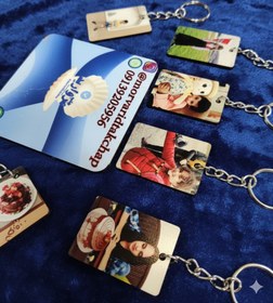 تصویر چاپ روی سرکلیدی چوبی 