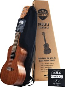 تصویر Kala Learn to Play Ukulele Concert Starter Kit، Satin Mahogany - شامل درس‌های آنلاین، برنامه تیونر، و جزوه (KALA-LTP-C) - ارسال 20 روز کاری Kala Learn to Play Ukulele Concert Starter Kit, Satin Mahogany – Includes online lessons, tuner app, and booklet (KALA-LTP-C)