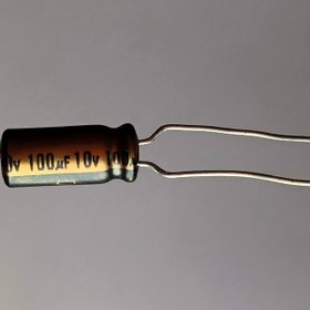 تصویر خازن الکترولیت100 میکرو فاراد 10 ولت ا capacitor capacitor