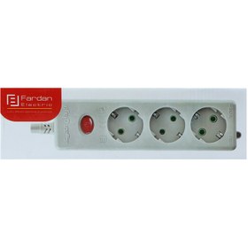 تصویر چند راهی 3 خانه ارت دار فردان الکتریک با کابل 1/8 متری مدل 31102 Fardan Electric 31102 1.8m Power Strip