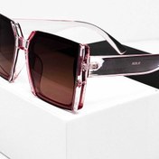 تصویر عینک آفتابی مربعی زنانه گرادینت صورتی(فریم کریستالی ,uv400) 