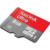 تصویر کارت حافظه microSDHC سن دیسک مدل Ultra UHS-I U1 ظرفیت ۸ گیگابایت 