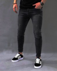 تصویر شلوار جین ذغالی مردانه فول کش 1403 - اورجینال دیلم ا Full Elastic 1403 Men's Charcoal Jeans - Deilam Original Full Elastic 1403 Men's Charcoal Jeans - Deilam Original