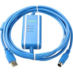 تصویر کابل پروگرام Mitsubishi PLC کد USB-SC09-FX کابل ارتباطی پی ال سی های کامپکت میتسوبیشی، سری FX