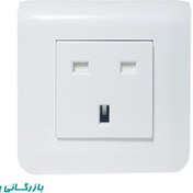 تصویر پریز برق سفید MK لگراند مدل موزائیک 