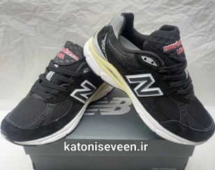 تصویر نیوبالانس ۹۹۰ وارداتی ویتنامی سفارش آمریکا رنگ مشکی قرمز سایز ۴۰ تا ۴۵ - 4 NEWBALANCE 990