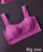 تصویر نیم تنه کاپ دار سایز بزرگ ورزشی زنانه NIKE کد 003 ا Womens big size sports bra NIKE code 003 Womens big size sports bra NIKE code 003