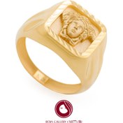 تصویر انگشتر طلا مردانه کم اجرت طرح ورساچه 