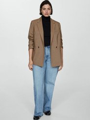 تصویر جاکت بلیزر کروازه با الگوی پاشنه کبود - مانگو - MANGO - اورجینال- 853035626 